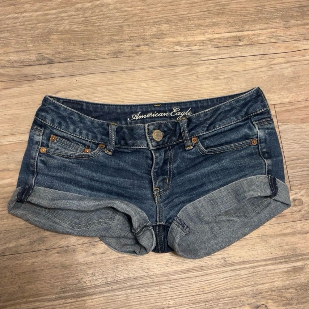 American Eagle Outfitters low rise denim shorts